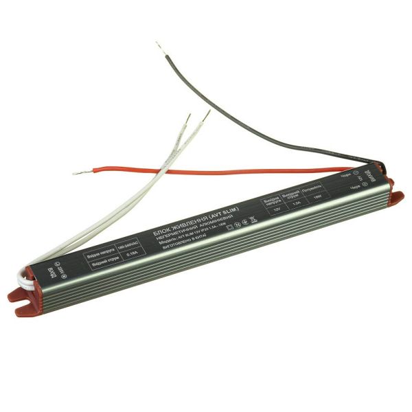 Блок живлення AVT 12В 18Вт 1,5 А IP20 Stick мет.