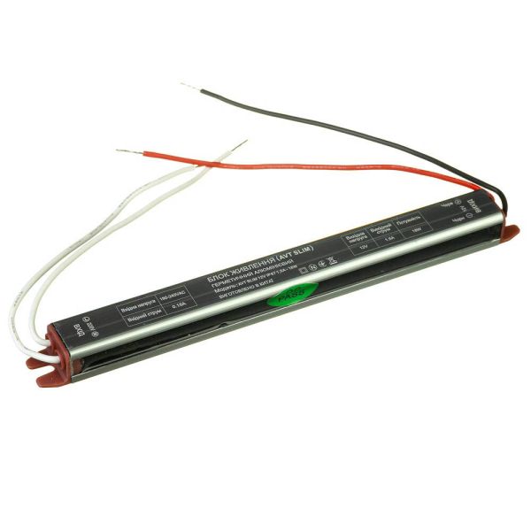 Блок живлення AVT 12В 18Вт 1,5А IP67 Stick мет. герм.