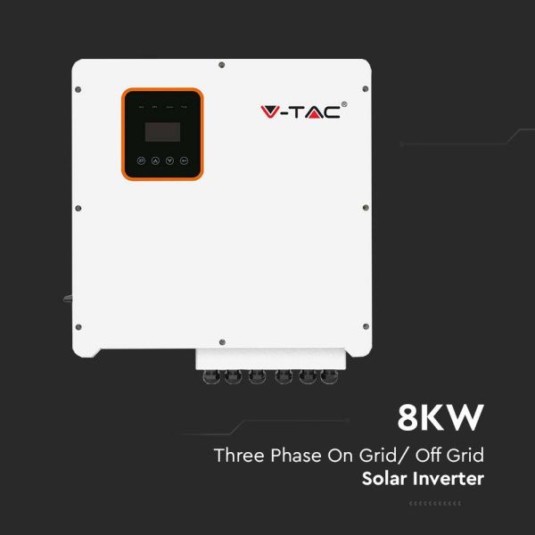 Мережевий трифазний інвертор 8 кВт V-TAC VT-6608303 On Grid Solar Inverter IP66
