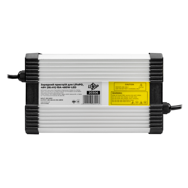 20306 Зарядное устройство для аккумуляторов LiFePO4 48V (58.4V)-10A-480W-LED