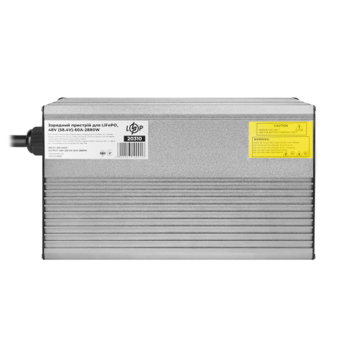 Зарядний пристрій для акумуляторів LiFePO4 48V (58.4V)-60A-2880W-LED