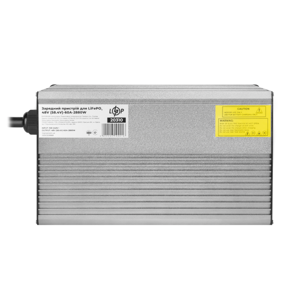 Зарядний пристрій для акумуляторів LiFePO4 48V (58.4V)-60A-2880W-LED