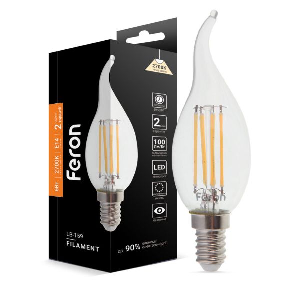Лед лампа 220В LB-159 6Вт E14 2700K Filament