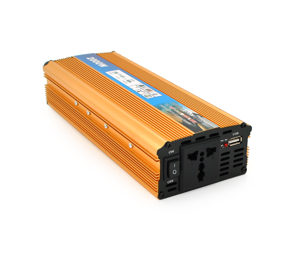 Інвертор напруги M2000W (DC:900W), 12/220V з апроксимованою синусоїдою, 1 універсальна розетка, 1*USB (DC:5V/2A), крокодили+прикурювач, BOX