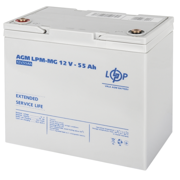 Аккумулятор мультигелевый LPM-MG 12V - 55 Ah