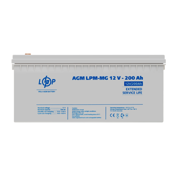 Аккумулятор мультигелевый LPM-MG 12V - 200 Ah