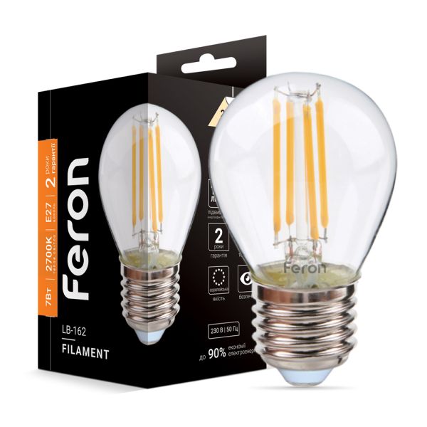 Лед лампа 220В LB-162 7Вт E27 2700K Filament