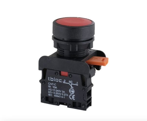 Кнопка без фіксації TBLOC червона PSR-1C (1NC)