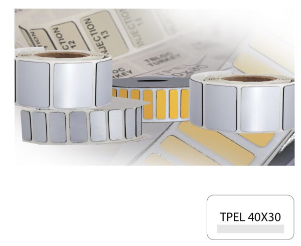 Товсте маркування обладнання TPEL 40x30 Срібна
