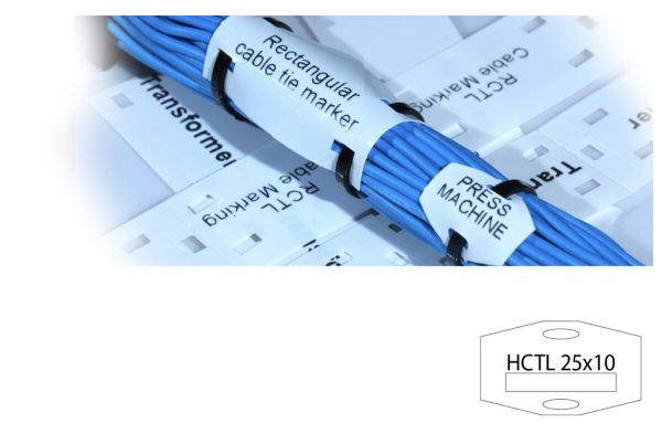 Маркування кабеля або жгута проводів TBLOC HCTL 25x10 Біла