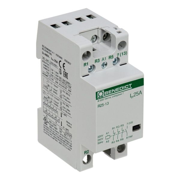 Контактор R25-13 25А 1NO + 3NC 230В 50Hz (16512)