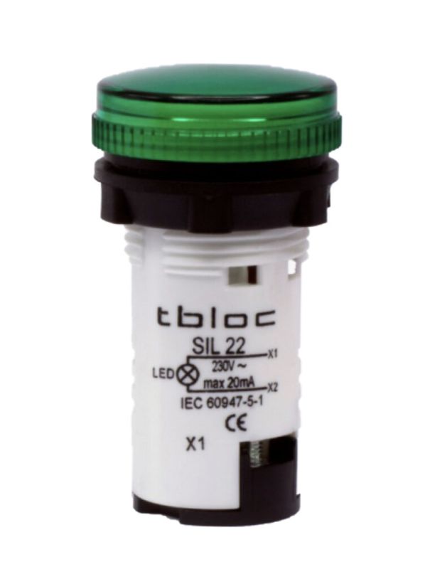 Світлосигнальна арматура TBLOC LED SIL 22-220 зелена