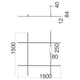 Каркас Модульная система освещения SM 8878 Cube base 1500*1500 Black 100W