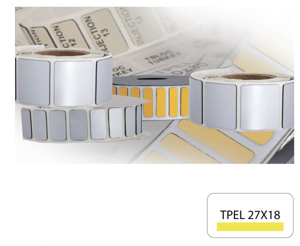 Товсте маркування обладнання TPEL 27x18 Жовта
