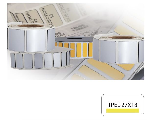 Товсте маркування обладнання TPEL 27x18 Жовта
