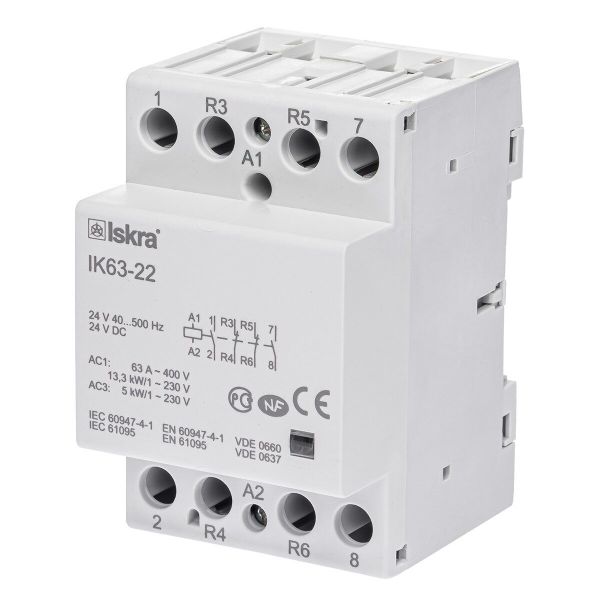 Контактор IK63-22 63A 2НВ+2НЗ 4P AC/DC 24В 50/60 Гц (30045233000)