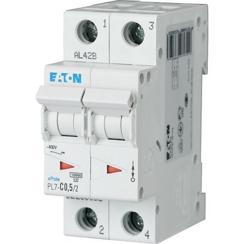 Автом. вимикач 0,5А C 2P 10kA PL7-C0,5/2 xPole (263352)