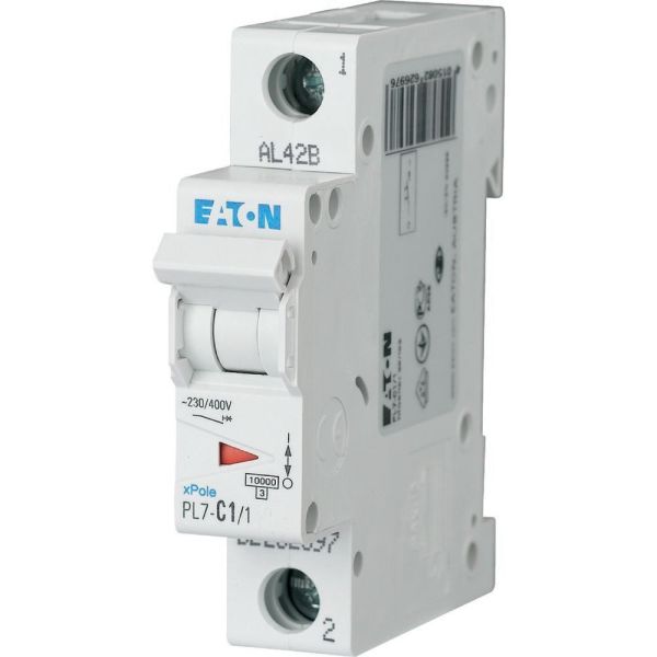 Автоматический выключатель 1А C 1P 10kA PL7-C1/1 xPole (262697)