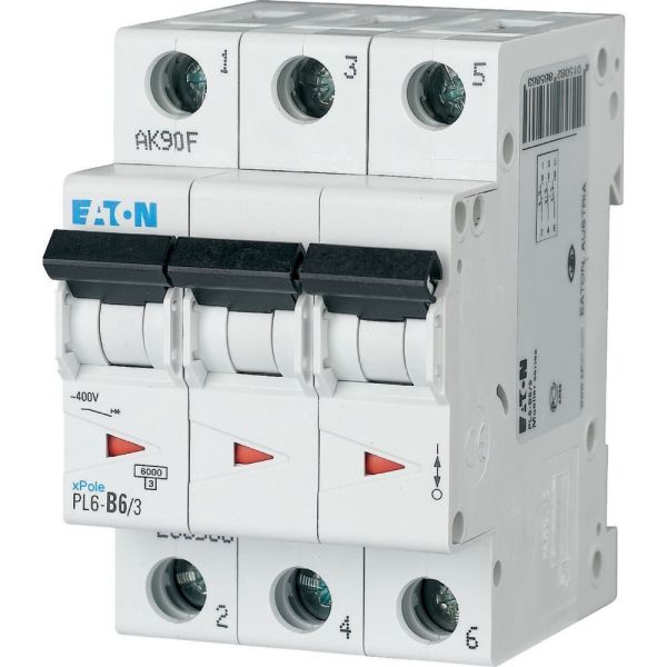 Автоматический выключатель 6А C 3P 6kA PL6-C6/3 xPole (286598)