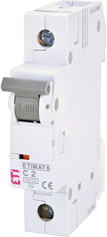Автом. вимикач 2A C 1P 6kA ETIMAT 6 (2141508)
