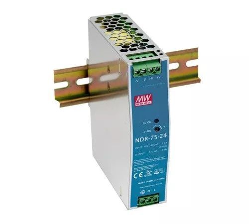 Блок питания Mean Well на DIN-рейке NDR-75-24 (76,8W; 3,2A; 24V; IP20) Series "NDR"
