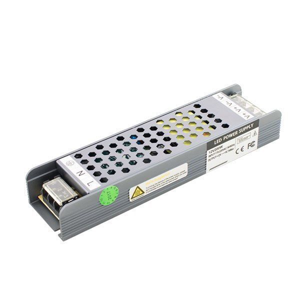 Блок живлення BIOM 12В 200Вт 16,6А IP20 BPU-200 Slim мет. перф.