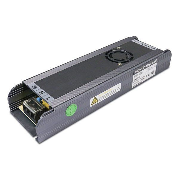 Блок живлення BIOM 12В 350Вт 29.2А IP20 BPU-350 Slim мет. перф.