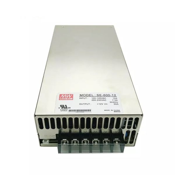 Блок живлення Mean Well SE-600-12 (600W; 50A; 12V; IP20) Series "SE"