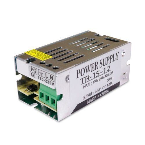 Блок живлення OEM 12В 15Вт 1,25А IP20 TR-15-12 мет. перф.