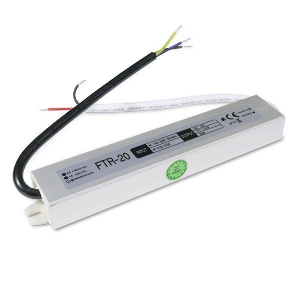 Блок живлення BIOM 12В 20W 1,67А IP67 FTR-20 Slim герм.