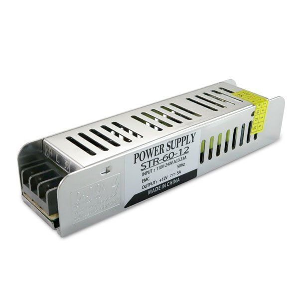 Блок живлення BIOM 12В 60Вт 5А IP20 STR-60 Slim мет. перф.