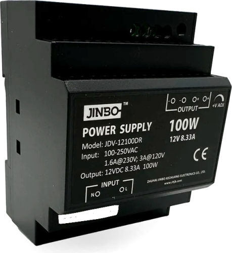 Блок питания 12В 100Вт 8,33А IP33 JDV-12100DR на DIN рейку