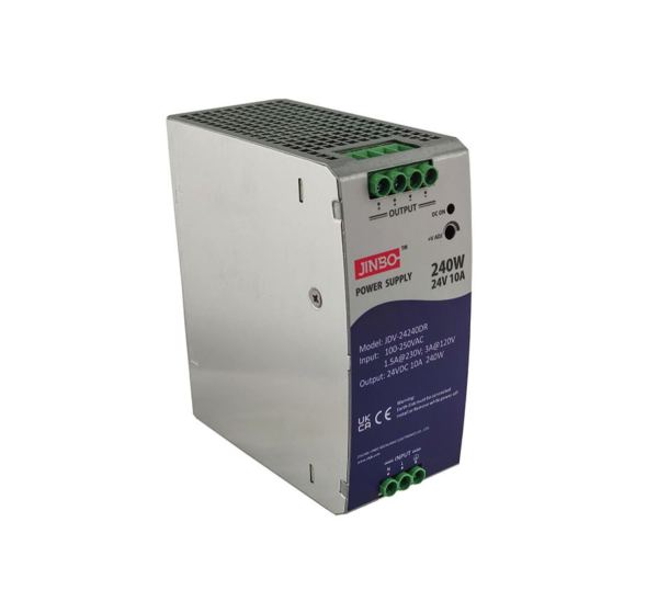 Блок живлення JINBO 12В 240Вт 20А IP33 JDV-12240DR на DIN рейку