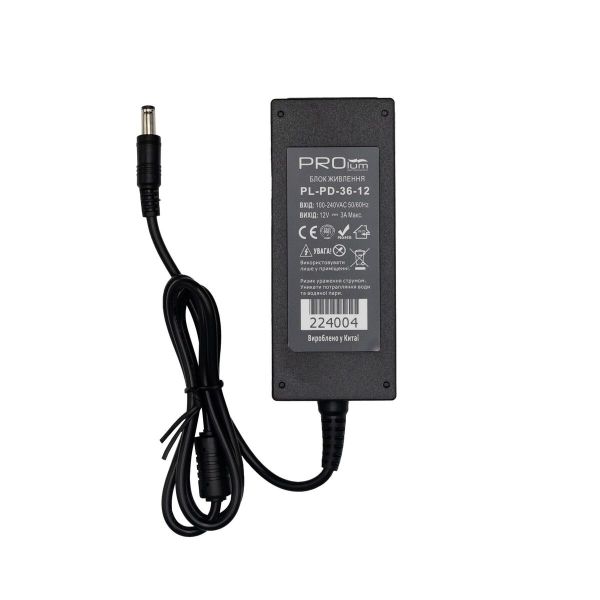 Блок живлення PROLUM™ 12V, 36W, 3.0А, Series "PD"