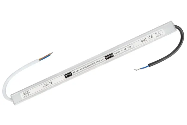 Блок живлення LT 12В 72Вт 6А LTR-72-12 Stick IP67 алюм.