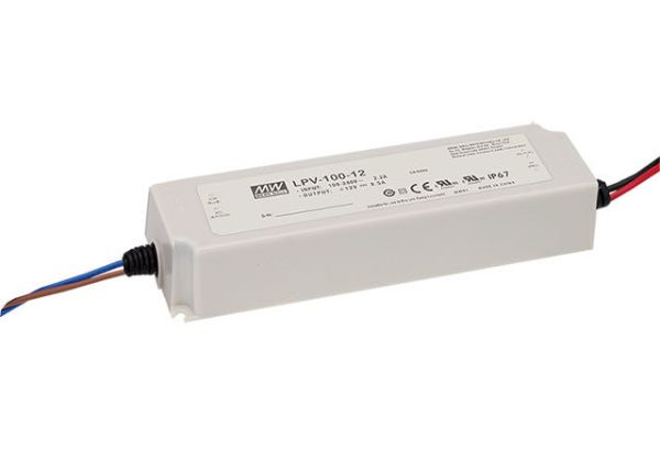 Блок живлення MEAN WELL 24В 100Вт 4,2А IP67 LPV-100-24 пласт. герм.