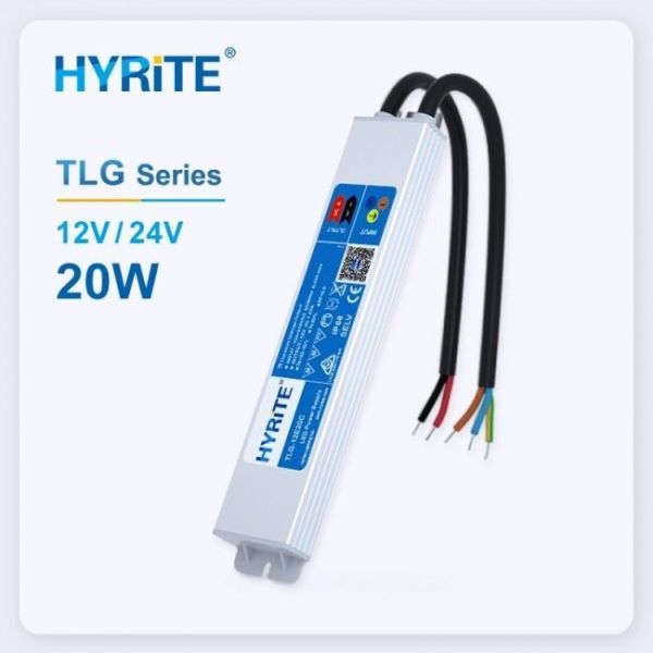 Блок живлення HYRITE 24В 20Вт 0,83A IP68 TLG-24E20C Slim алюм.