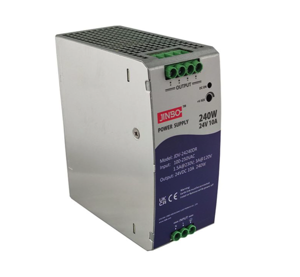 Блок живлення JINBO 24В 240Вт 10А IP33 JDV-24240DR на DIN рейку