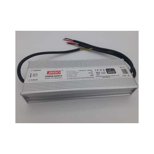 Блок живлення JINBO 48В 360Вт 7,5А IP67 JLV-48360KA-L металевий корпус