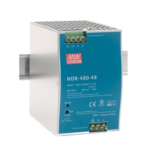 Блок живлення MEAN WELL 48В 480Вт 10A IP20 NDR-480-48 на DIN-рейку