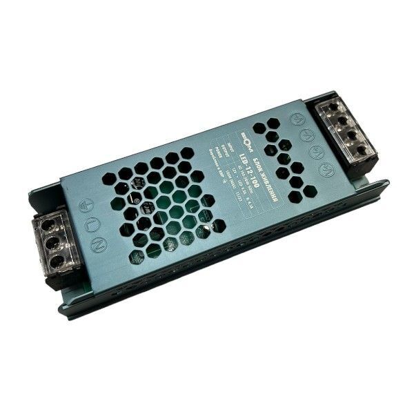 Блок живлення BIOM 12В 100Вт 8,3А IP20 LED-12-100 Slim мет. перф.