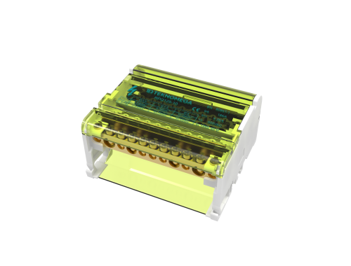 Чотириполюсний розподільний блок TEKNOMEGA RPQ 125-10 на 125А, 10 виходів