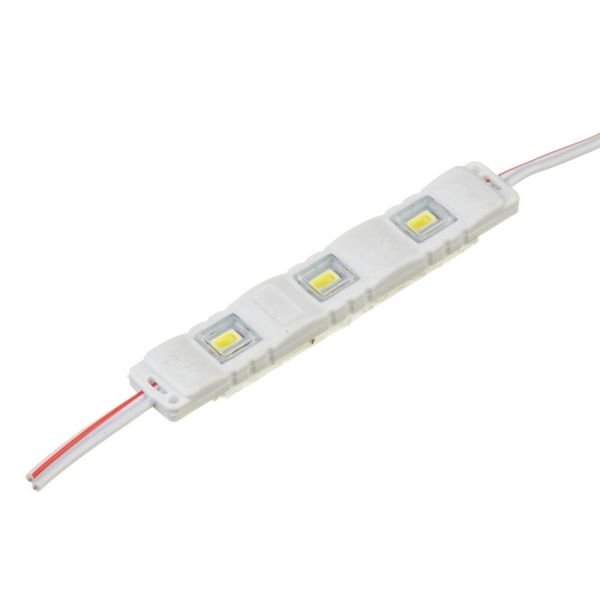 Лед модуль (кластер) 12В MTK-5730-3Led-W 1Вт Plastic 6500К IP65 75мм