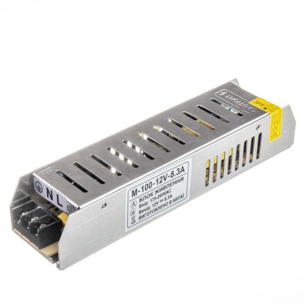 Блок живлення AVT 12В 100Вт 8,3А IP20 М мет. перф.