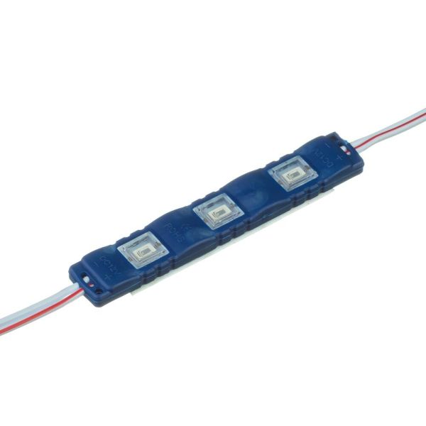 Лед модуль (кластер) 12В MTK-5730-3Led-B 1Вт Plastic Синій IP67 75мм