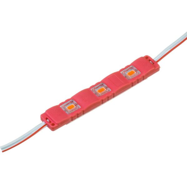 Лед модуль (кластер) 12В MTK-5730-3Led-R 1Вт Plastic Червоний IP67 75мм