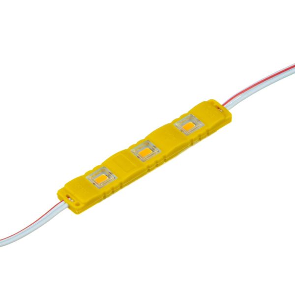 Лед модуль (кластер) 12В MTK-5730-3Led-Y 1Вт Plastic Жовтий IP67 75мм