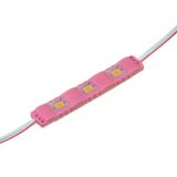 Лед модуль (кластер) 12В MTK-5730-3Led-P 1Вт Plastic Рожевий IP67 75мм