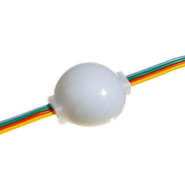 Лед модуль (кластер) 12В MTK-СОВ-RGB 2Вт IP67 напівсфера 36мм