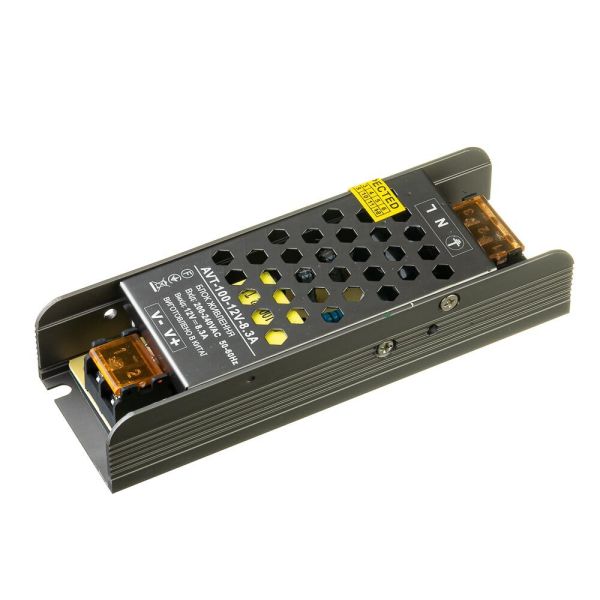 Блок живлення AVT 12В 100Вт 8,3А IP20 Slim мет. перф.